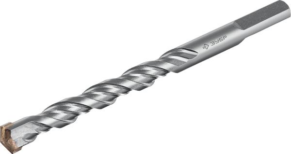 Сверло по бетону 12x200 мм, 3-х гранный хвостовик, Зубр