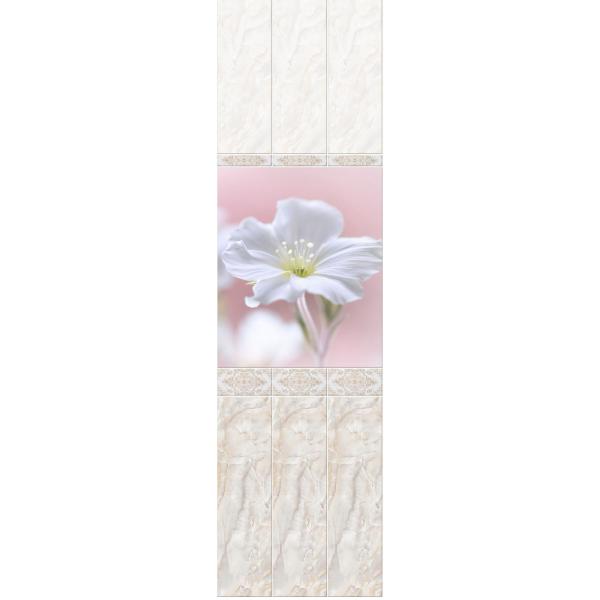 Панель стеновая 2,7х0,25м "Муар Магнолия (декор)" 8мм ( комплект 3шт)