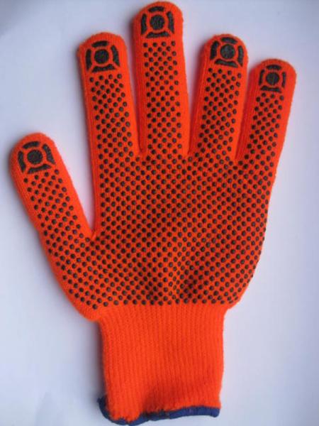 Перчатки Зима х/б с ПВХ с начесом (189)