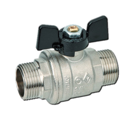 Кран шаровой для воды 1/2" Ш-Ш-Б Bugatti латунь никелированная (20)