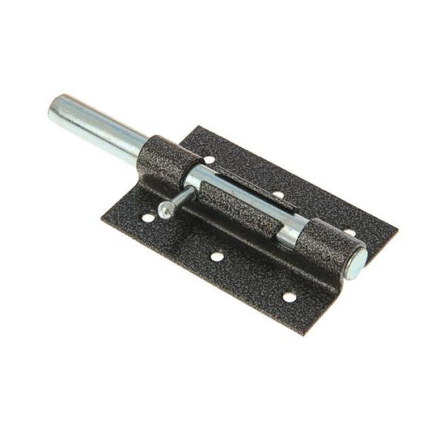 Задвижка дверная ЗД-08, Металлист, полимер бронза, круглый ригель