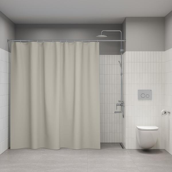 Штора для ванной комнаты Iddis BL02P24i11 240x200 см полиэстер, бежевая