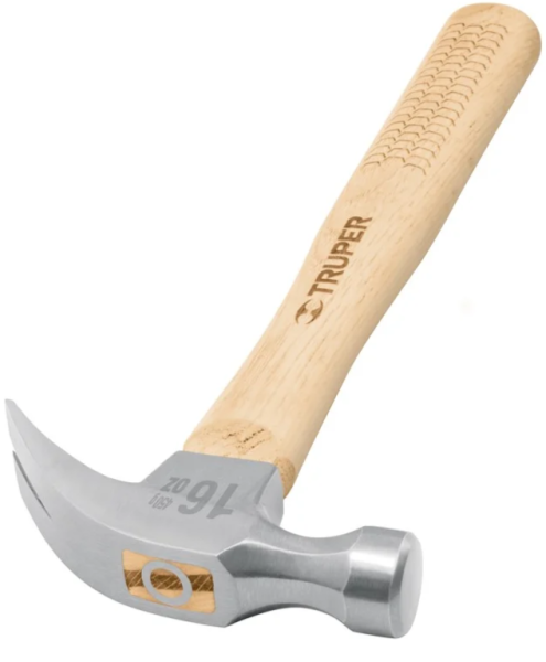 Молоток-гвоздодер ручка 28см 0,45кг МА-16, Truper