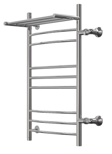Полотенцесушитель водяной Арго Комби Классик П12 500x1000 мм, боковое подключение слева 500 мм, полка