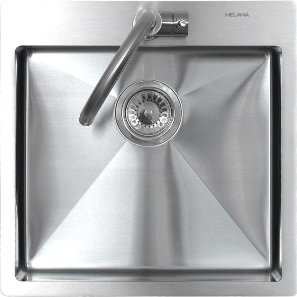 Мойка кухонная Melana ProfLine квадратная 50x50 см, нерж. сталь, сатин MLN-R5050H