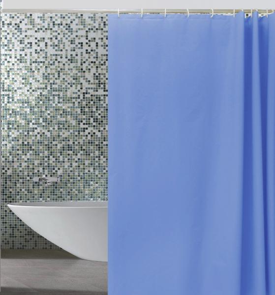 Штора для ванной комнаты Zalel YE 0039A 180x180 см Peva, синяя