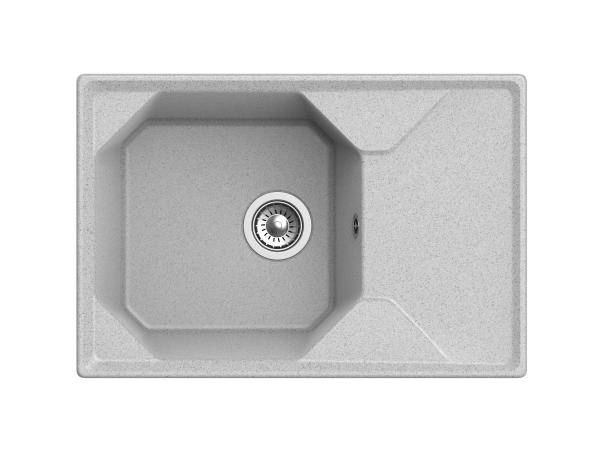 Мойка кухонная GranFest Unique 740L прямоугольная 74x50 см, искусст. камень, серый, U-740L