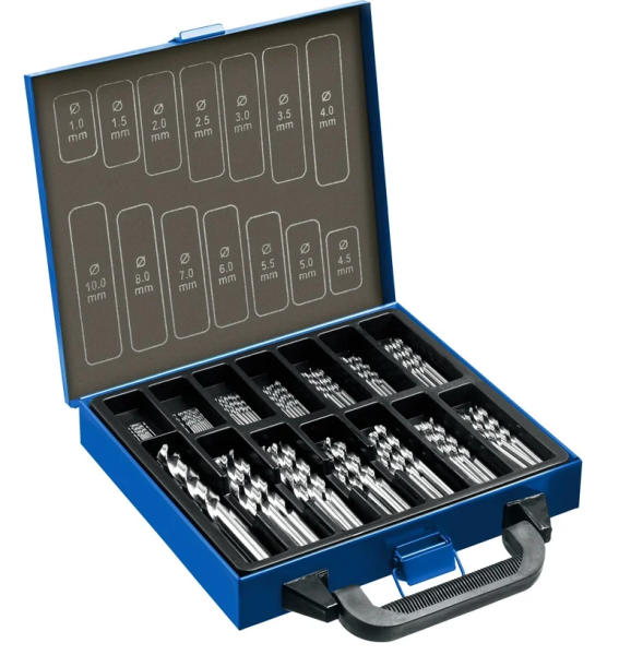 Набор сверл по металлу 1-10 мм Р6М5, цилиндрический хвостовик, ЗУБР