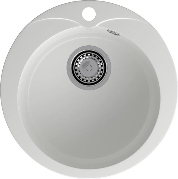 Мойка кухонная GranFest Rondo 480 круглая 47,5 см, искусст. камень, иней, R-480