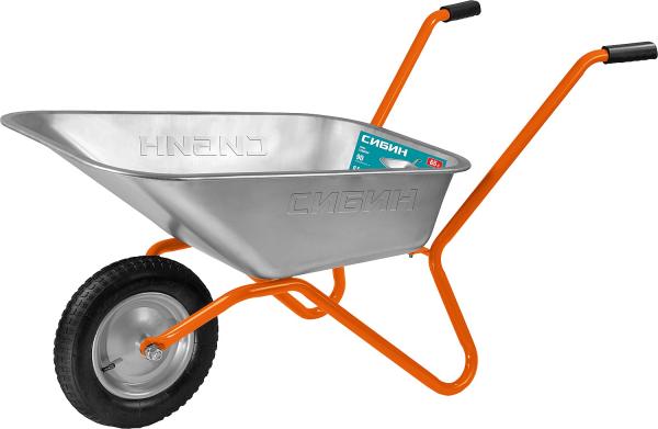Тачка садовая Сибин СТ-11 65 л/ 90 кг 1-колёсная (арт.39908)