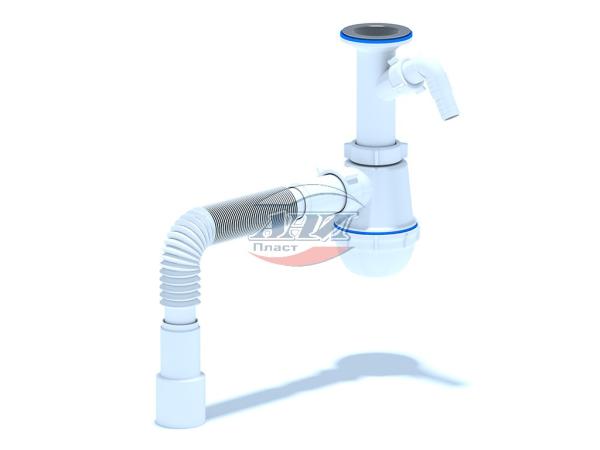 Сифон для мойки АниГрот A20.15 11/2''х40 с отводом СМ и г/тр 40х40/50