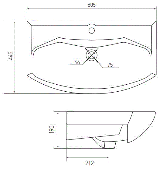 Раковина мебельная Santek Смайл 80 1WH207783