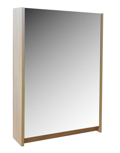 Шкаф зеркальный Афина Торонто 600 белый/дуб сонома светлый