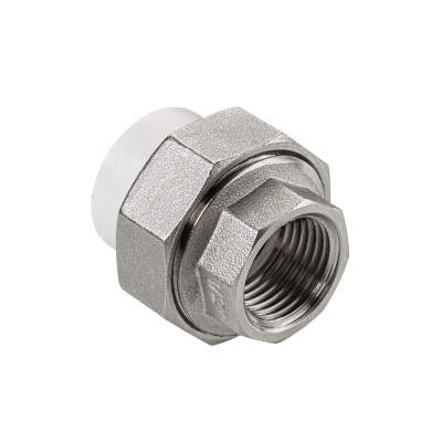 Муфта комбинированная Valtec разъёмная 25х1" внутренняя резьба, белая, VTp.762.0.02506