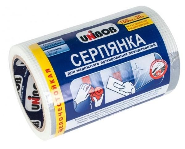 Серпянка стеклотканевая Unibob, 150 мм x 20 м
