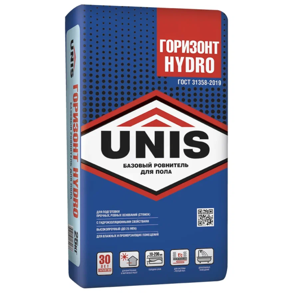 Ровнитель для пола UNIS Горизонт HYDRO 25кг