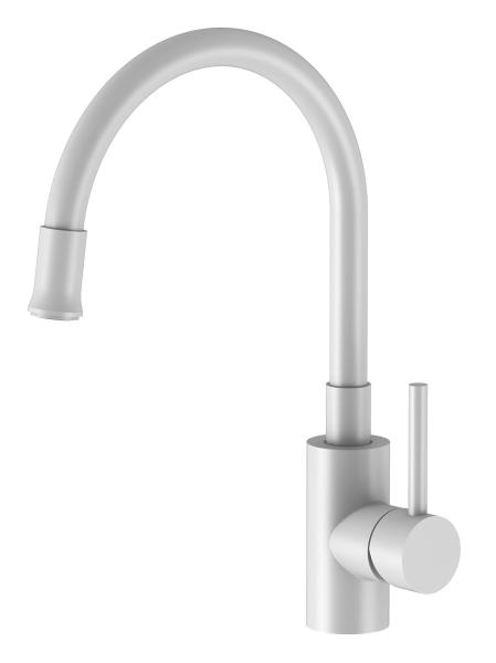 Смеситель для кухни Santek Риф гибкий излив WH5A44025B001 белый