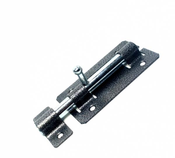 Задвижка дверная ЗД-01, Металлист, полимер серебро, круглый ригель