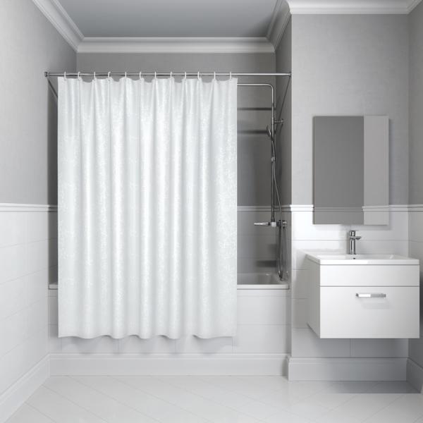 Штора для ванной комнаты Iddis BD05P24i11 240x200 см полиэстер, белая