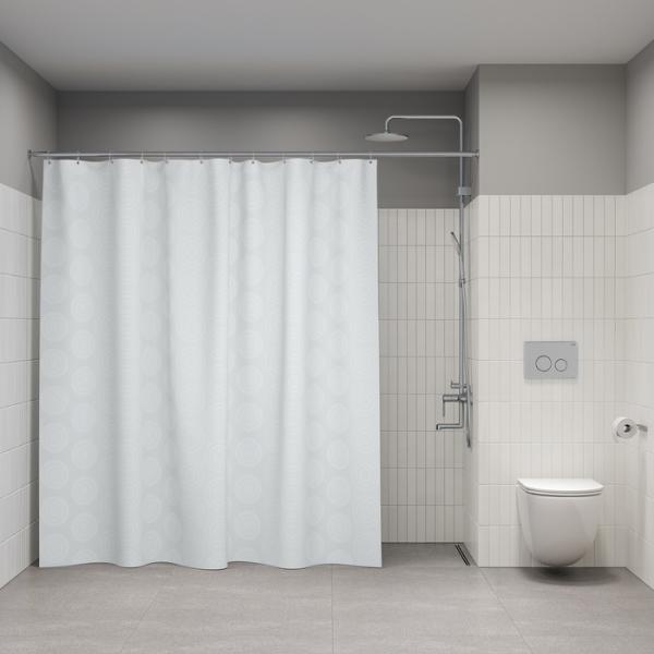 Штора для ванной комнаты Iddis BD04P24i11 240x200 см полиэстер, белая
