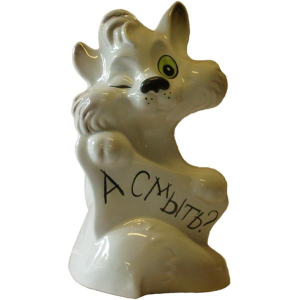 Ершик для унитаза ПКФ Фарфор Кот - хулиган белый