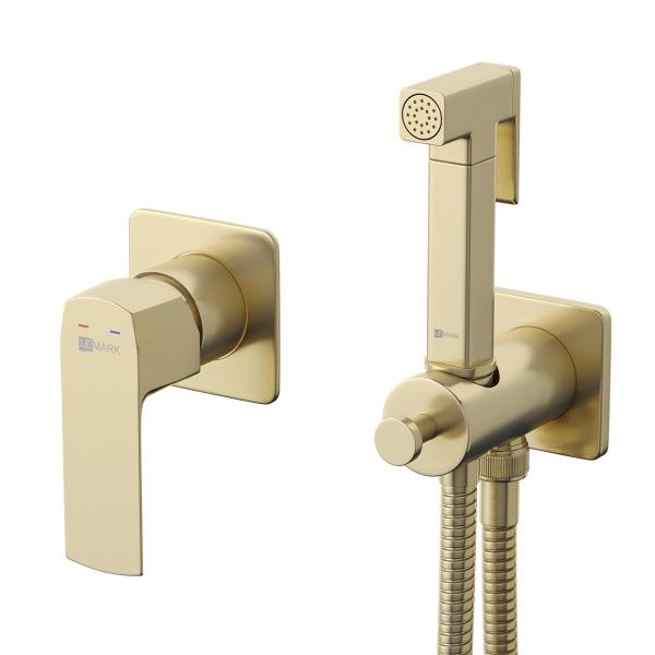 Гигиенический душ Lemark Ursus LM7219BG встраиваемый, золото