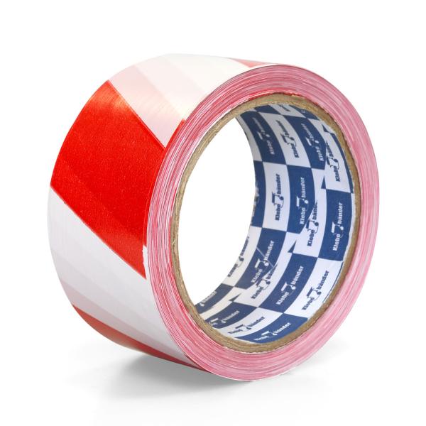 Лента для ограждений неклейкая 50ммх90м бело-красная Klebebander