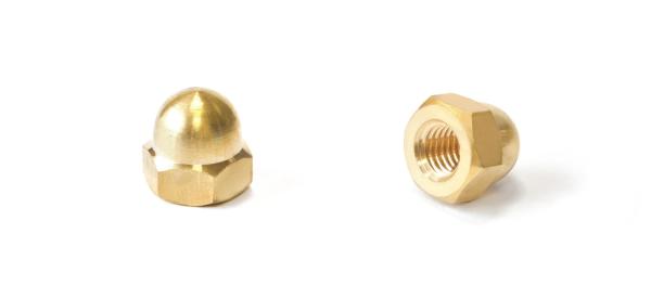 Гайка колпачковая (глухая) М  3, DIN 1587, латунь