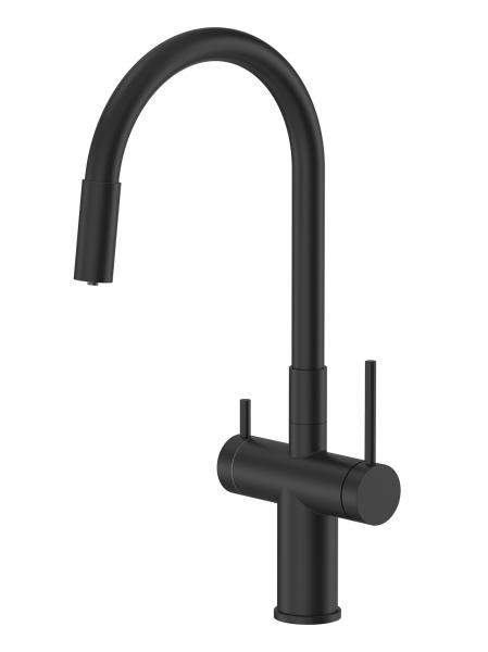 Смеситель для кухни Santek Энсо под фильтр, гибкий излив WH5A43127N001 черный