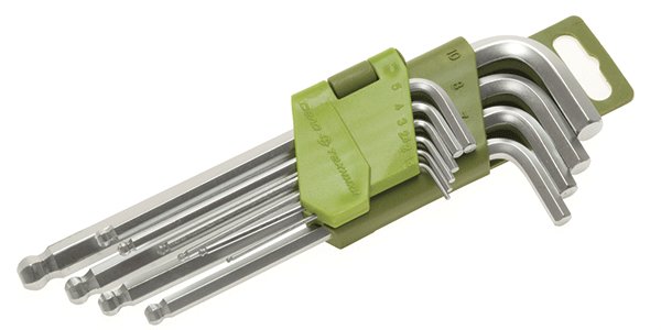 Набор ключей шестигранных с шаром удлиненных  9шт, 1,5-10мм( (562092) ДТ