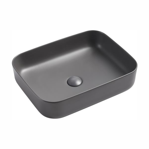 Раковина накладная EvaGold A422CDGRM 50x40 см, серая EG090032