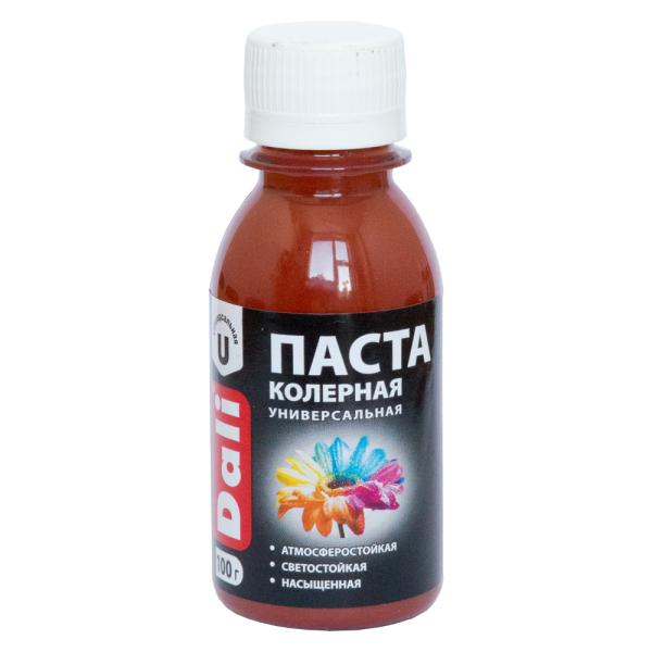 Паста колерная универсальная красно-коричневая 0,1кг DALI