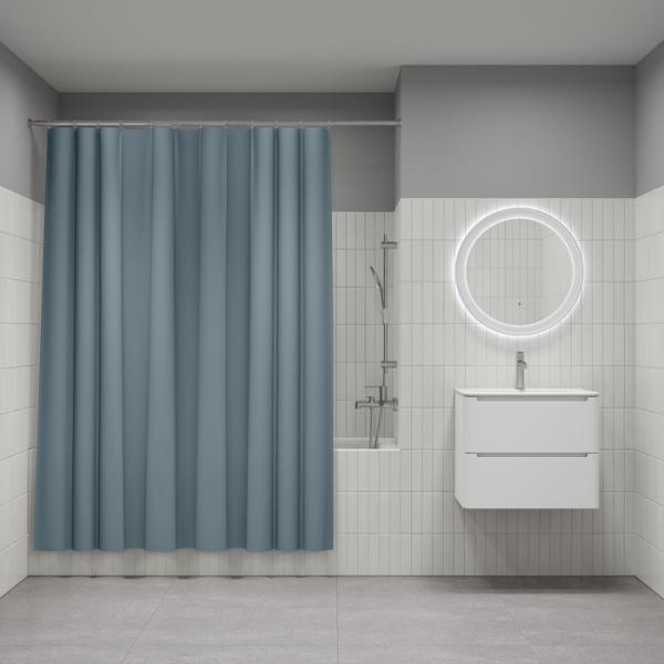 Штора для ванной комнаты Iddis P09PE18i11 180x200 см Pe, голубая