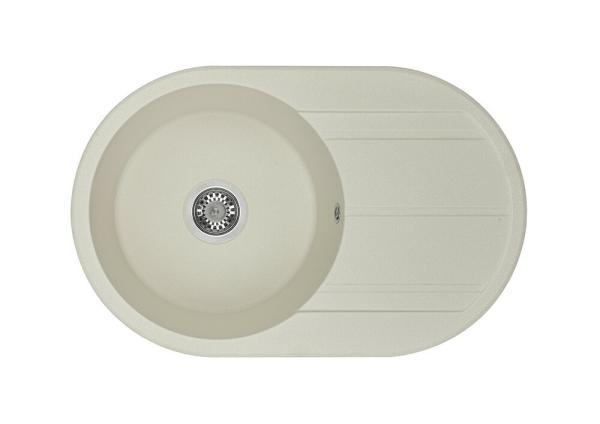 Мойка кухонная Aquaton Амира овальная 78x50 см, искусст. камень, жемчуг, 1A712932AI240