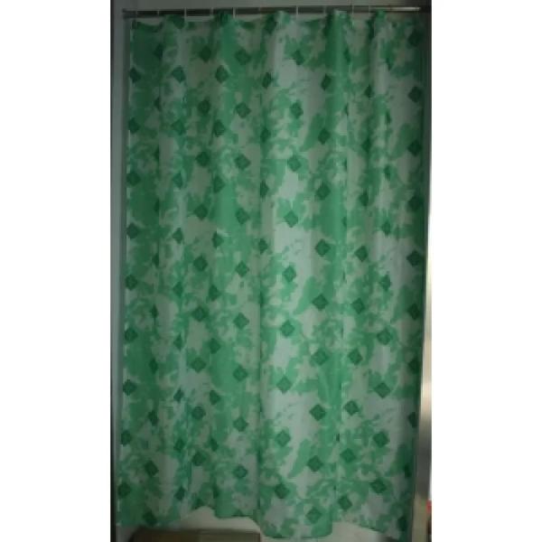 Штора для ванной комнаты Zalel ECO YQL1387 180x200 см полиэстер, зеленый