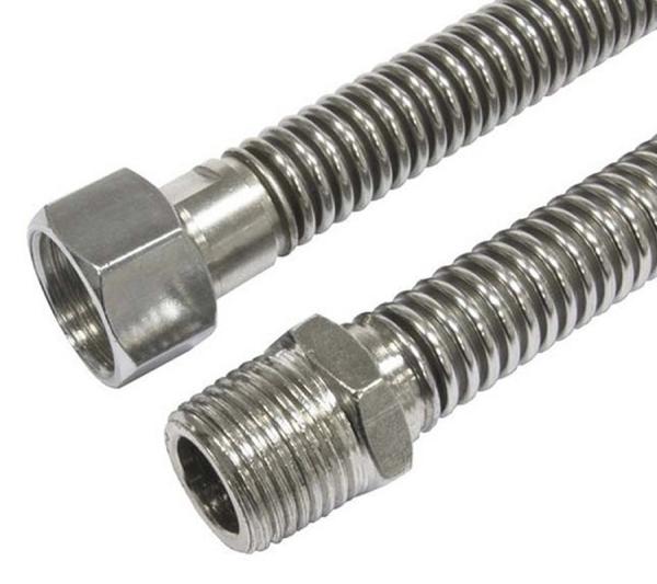 Подводка для газа сильфонная 0,8 м, 1/2" г/ш, Tuboflex