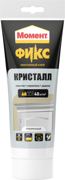 Клей монтажный МОМЕНТ FIX 185г Кристалл (туба)