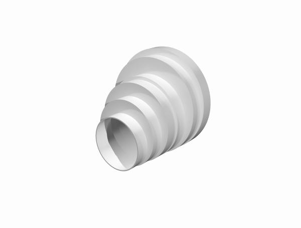 Соединитель универсальный круглых воздуховодов со смещением ПУ 16.15.12,5.12.10.8