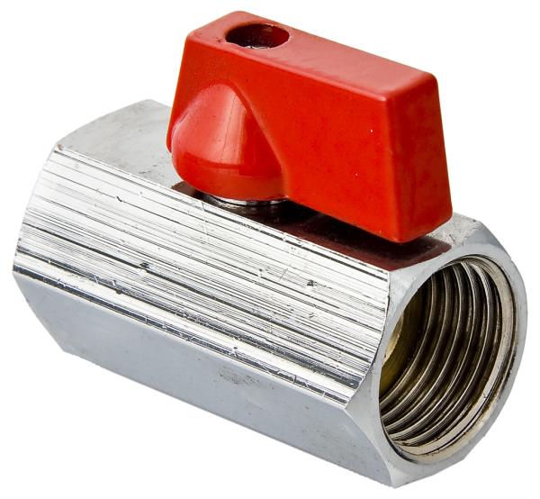 Кран шаровой для воды мини 1/2" Г-Г-Б Valtec латунь никелированная (20)