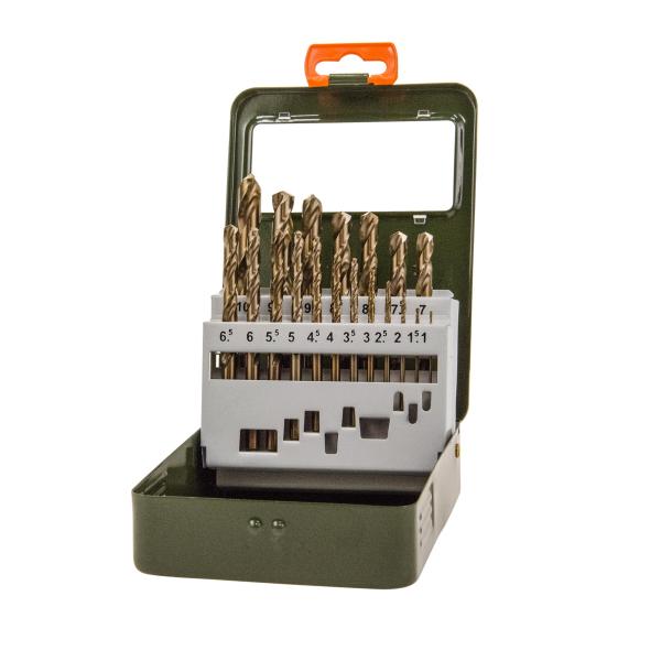 Набор сверл по металлу 1-10 мм Р6М5К8, цилиндрический хвостовик, Дело Техники