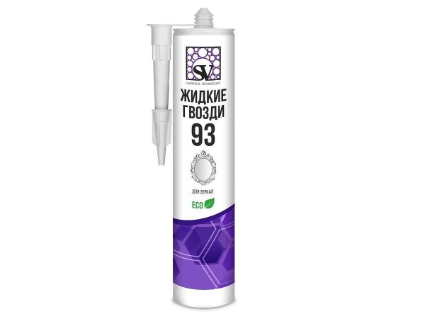 Жидкие гвозди для зеркал SV 93, белый, 280мл, SV