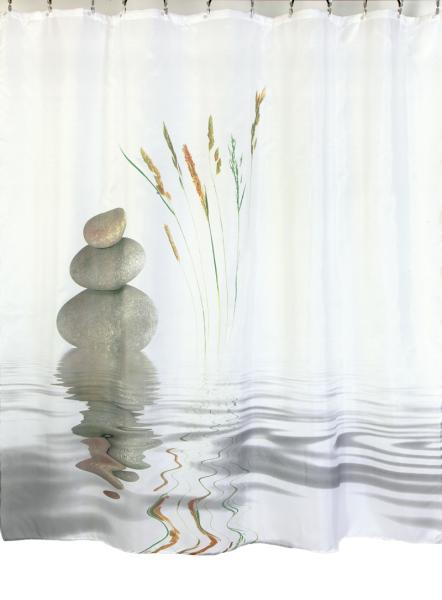 Штора для ванной комнаты Zalel YQL DX-078 180x180 см фотопринт, серая