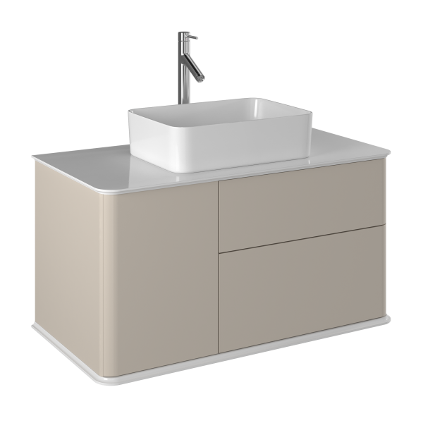 Тумба Briz Латте т20-100 бежевый матовый под раковину Dreja Джой