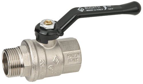 Кран шаровой для воды 3/4" Г-Ш-Р Bugatti латунь никелированная (14)