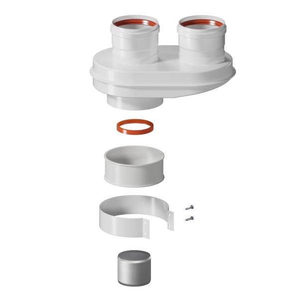Адаптер перехода на раздельное дымоудаление Ariston 60/100-80/80
