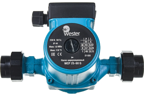 Насос циркуляционный Wester WCP 25-60G, 180 мм, с гайками