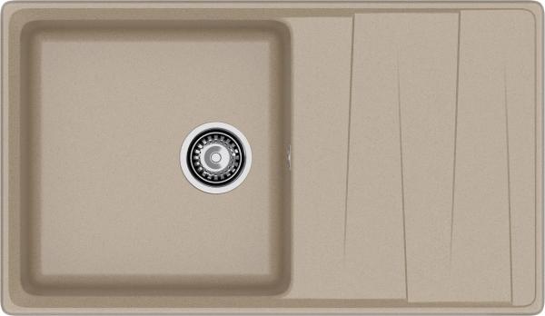 Мойка кухонная GranFest Level 860L прямоугольная 86x50 см, искусст. камень, песочный, LV-860L