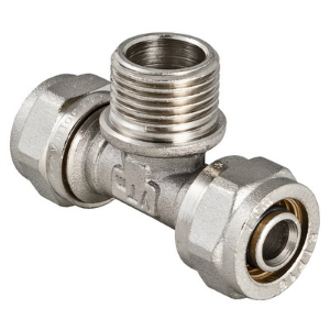 Тройник с н.р. 20х1/2" обжим. Valtec VTm333