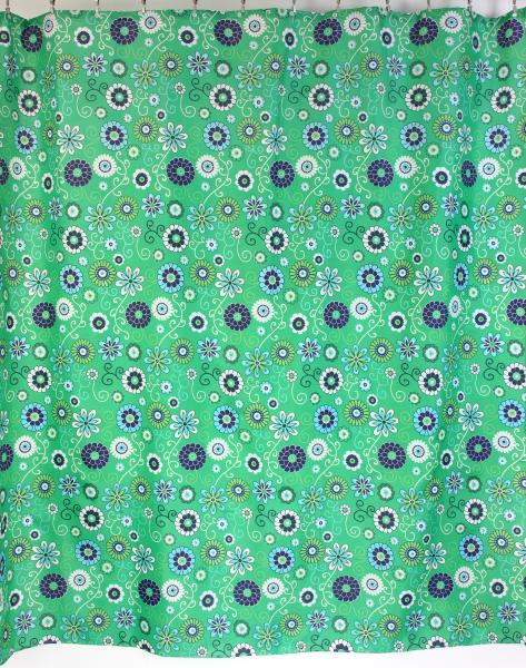 Штора для ванной комнаты Zalel YQL 1294 180x200 см полиэстер, зеленая, поляна