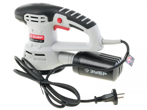 Машина орбитально-шлифовальная ЗУБР ЗОШМ-450-125, 450 Вт, 5000-13000 об/мин, 125 мм, Velcro, коробка